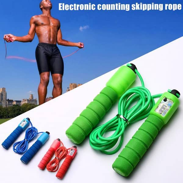Adjustable Jump Rope with Counter for Counting Skips, 287cm Length, Suitable for Adults and Children