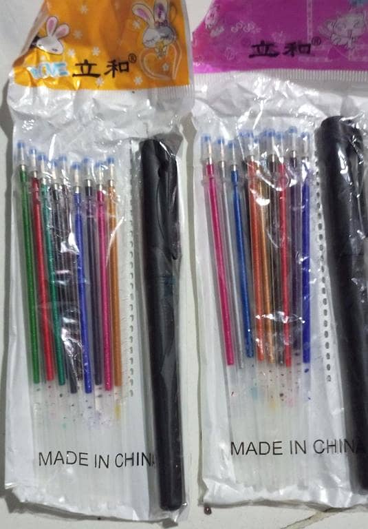 24 Refills and 2 Glitter Pens - Gel and Ballpoint Writing Tools for Creative Projects