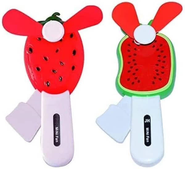 Kids Manual Hand Press Fruit Fan - Compact Pocket Fan for Outdoor Use, Safe Mini Fan Toy in Various Fruit Designs (Model 01)