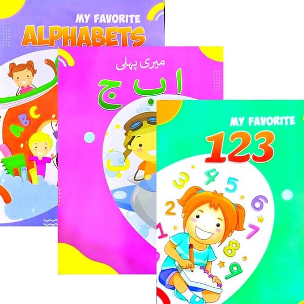 Set of 3 Preschool Books for Children