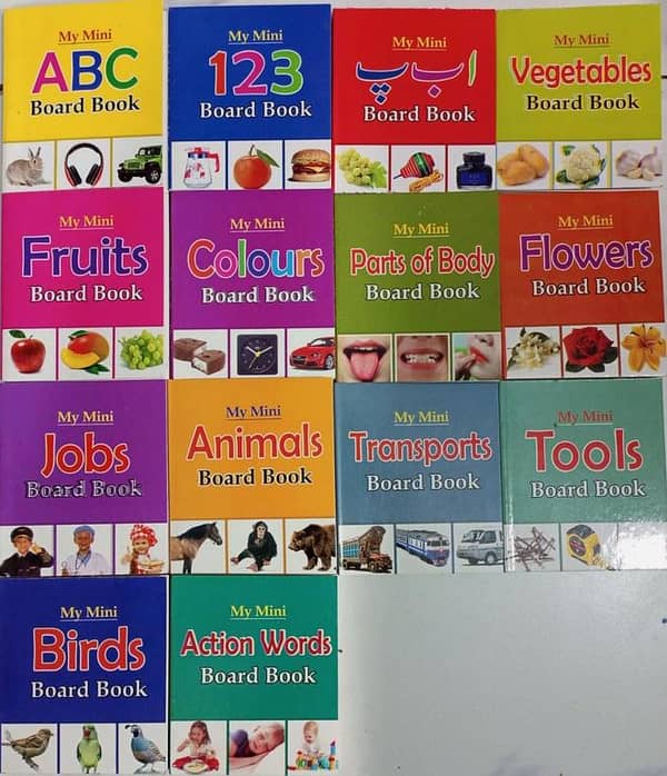 Pack of 14 Mini Board Books with a Surprise Gift for Preschool Kids - Durable Quality for Early Learning