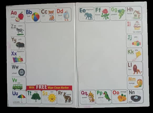 7-in-1 Whiteboard with Marker for Educational Reading and Writing Activities