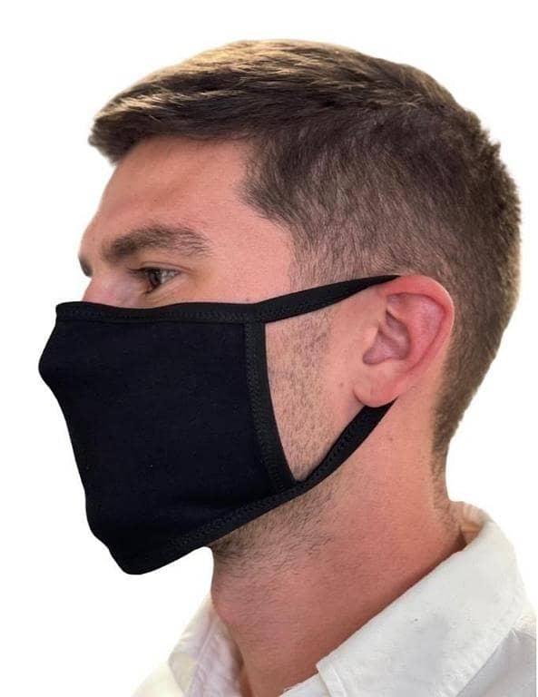 King Mist Reusable Black Cotton Face Masks - Pack of 10