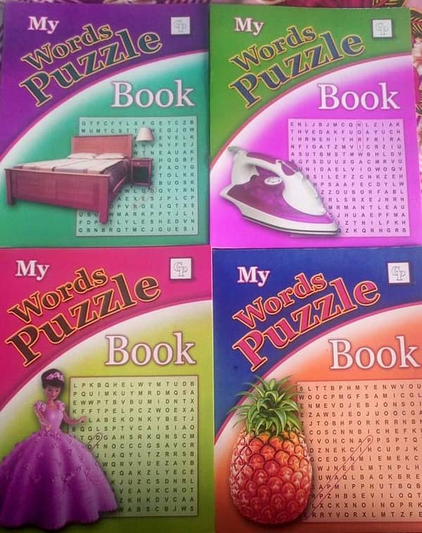 Pack of 4 English Word Search Books for Boys and Girls - Fun Learning Activity to Enhance English Skills