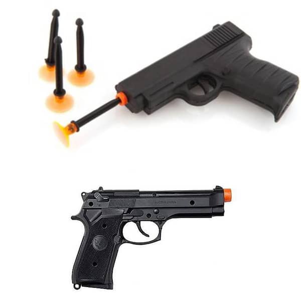 Kids' Policeman Toy Kit - 6-Piece Set with Double Guns and Arrows for Pretend Play