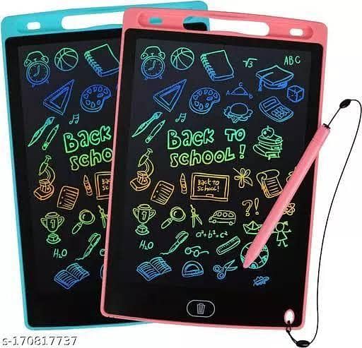 8.5-Inch LCD Multicolor Drawing Slate for Kids - Electronic Erasable Doodle Board for Boys and Girls