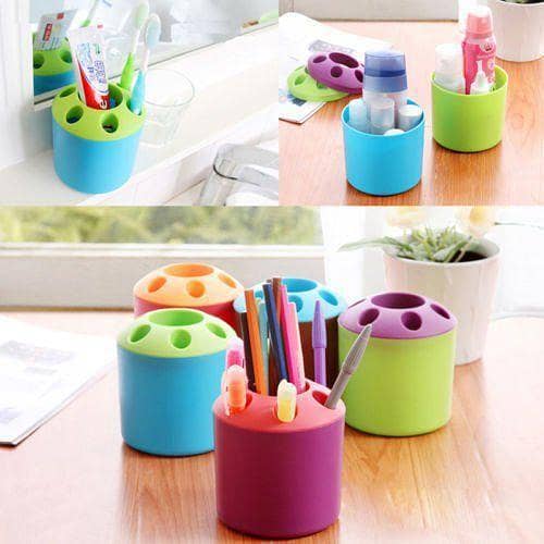 Multifunctional Holder for Stationery, Toothbrushes, and Makeup Brushes