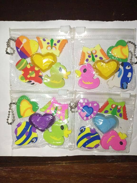 3 Pack of Animal-Themed Erasers for Kids - Cartoon Designs in Multicolor