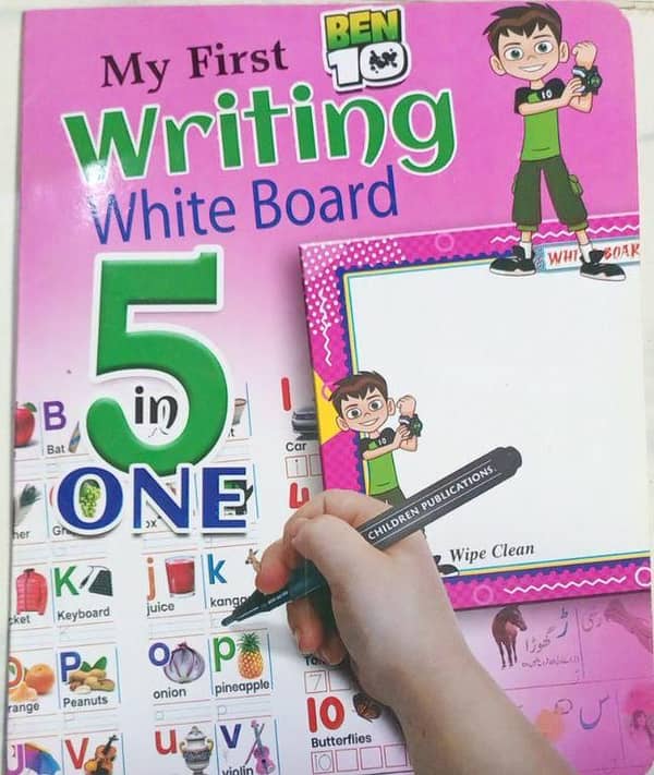 Early Learning Write & Wipe Book for Kids with 2 Markers and 1 Ink Bottle