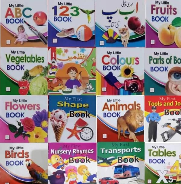 My First Preschool Book Set - 15 Educational Books with 2 Free Coloring Books for Early Learning