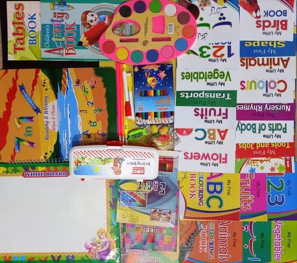 Complete Preschool Pack for Kids - Includes Books and Stationery for Summer Vacation and Beginners