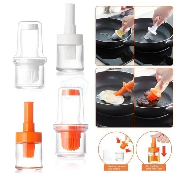 Kitchen Liquid Brush Dispenser in Orange by Extruded