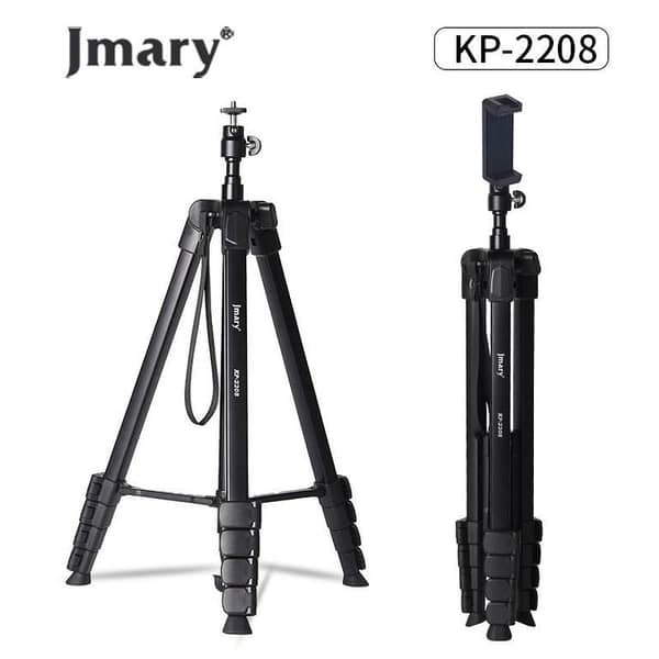 Jmary KP-2208 2-in-1 Monopod and Tripod for Smartphones, Ring Lights, and Cameras
