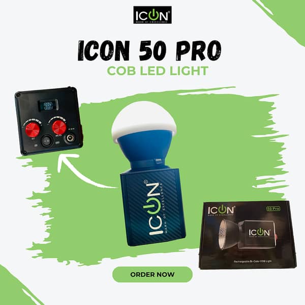 ICON 50 Pro W40B Bi-Color 40W COB LED Rechargeable Light