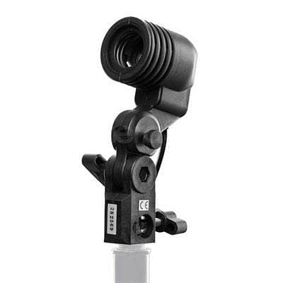E27 Single Holder Photography Light Bulb with Tilting Bracket and Umbrella Mount