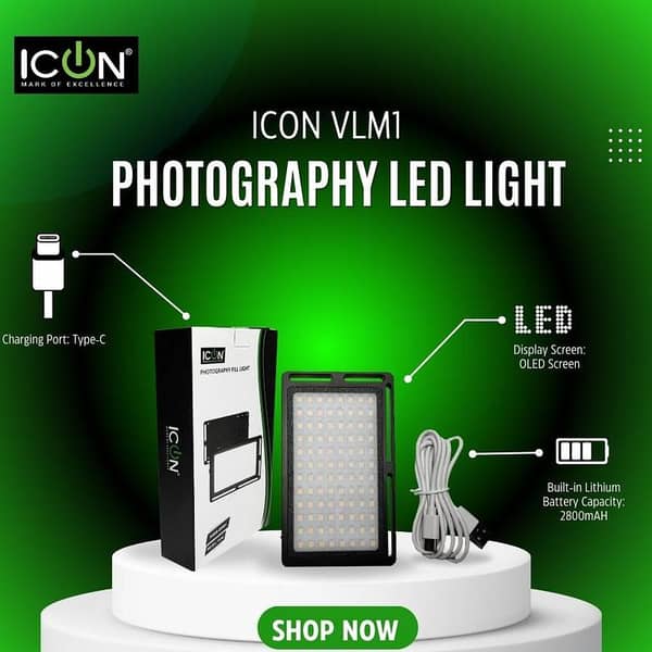 ICON VLM1 Portable LED Light for Photography