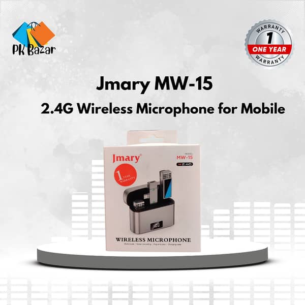 Jmary MW-15 2.4G Wireless Microphone Compatible with iPhone Lightning