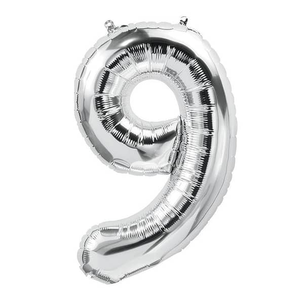 32 Inch Silver Number Foil Balloon