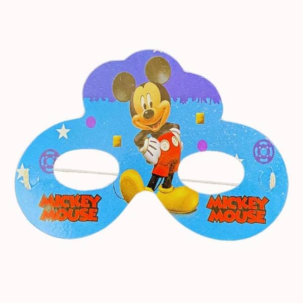 Pack of 10 Mickey Mouse Paper Masks for Birthday Parties - Mickey Mouse Theme