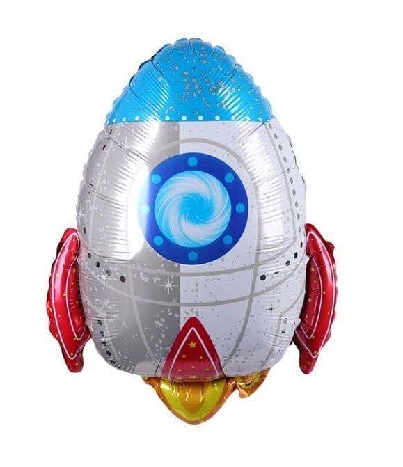 14-Inch Rocket Foil Balloon for Space-Themed Party Decorations