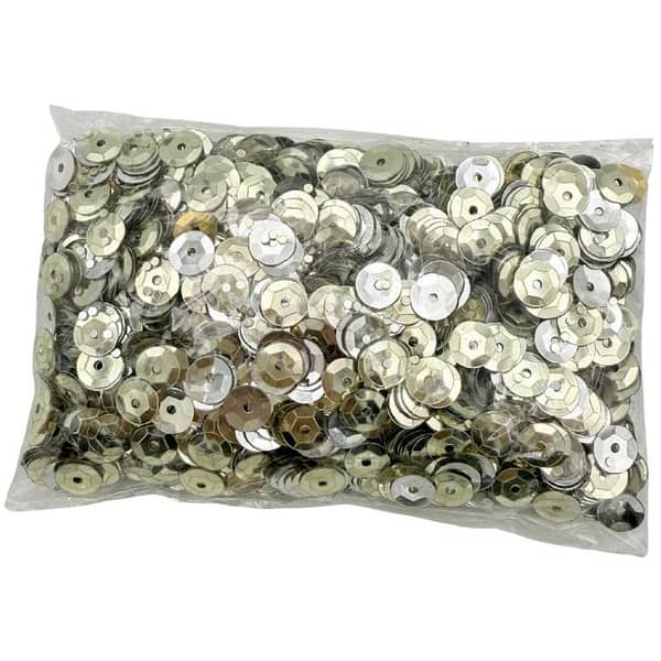 48 Grams of Silver Circle Sequins for Crafting and Embellishments - Unisex