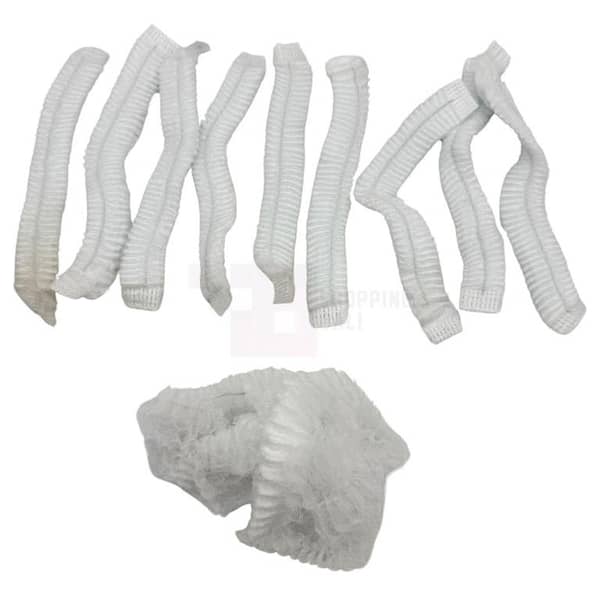 White Disposable Surgical Caps - 50 Pack Hair Nets for Hair Protection