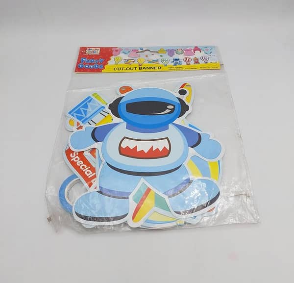 Space Theme Cutout Banner Set with 10 Pieces and Ribbon