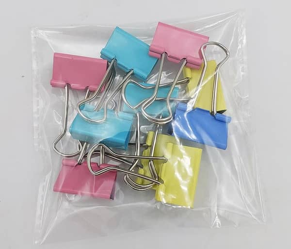 Pack of 10 Multicolored 2-Inch Binder Clips