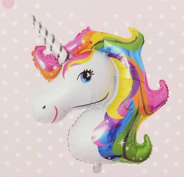 Mini Unicorn Foil Balloon - 14 Inch Pink Balloon for Unicorn Theme Decorations