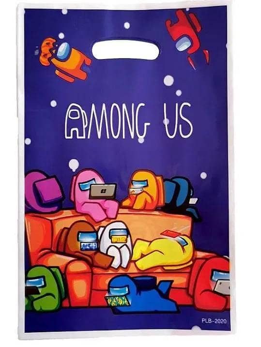 Pack of 10 Goody Bags with Among Us Theme