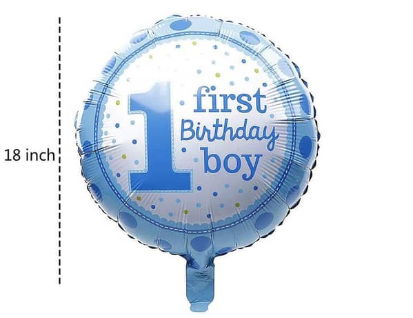 18 Inch Foil Balloons for First Birthday Boy Celebration