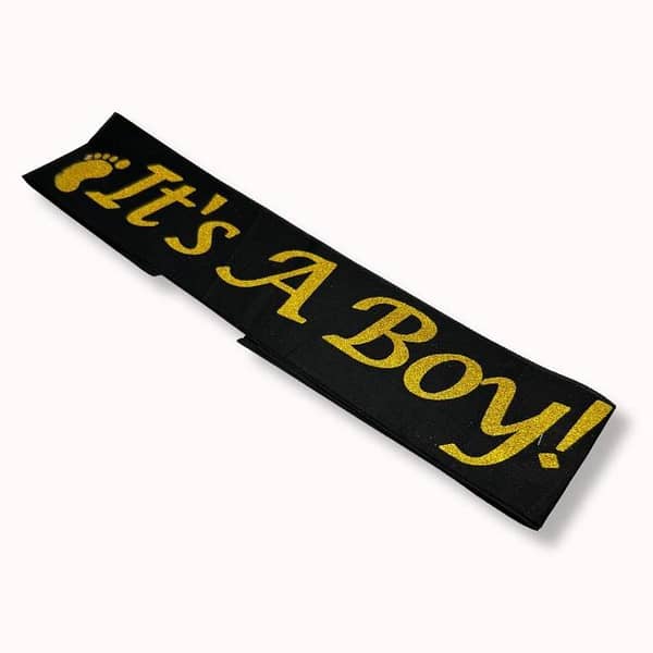 It's A Boy Sash - Baby Shower Celebration Sash for Moms-to-Be