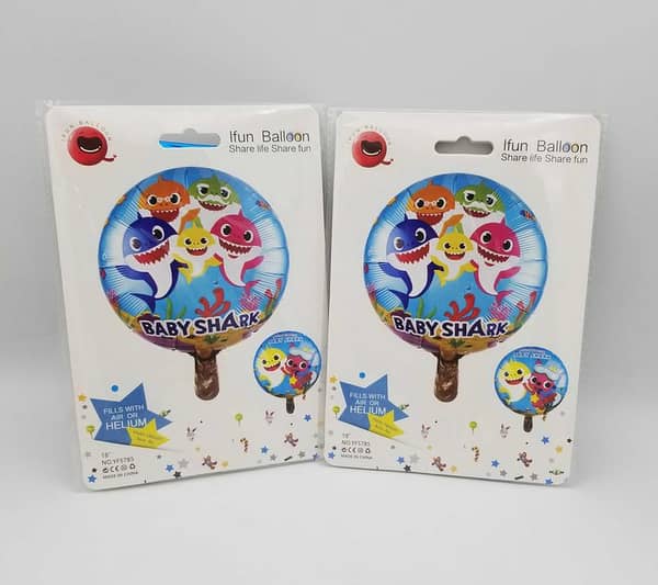 Baby Shark Foil Balloons - 18 Inch, Pack of 2 for Party Decorations