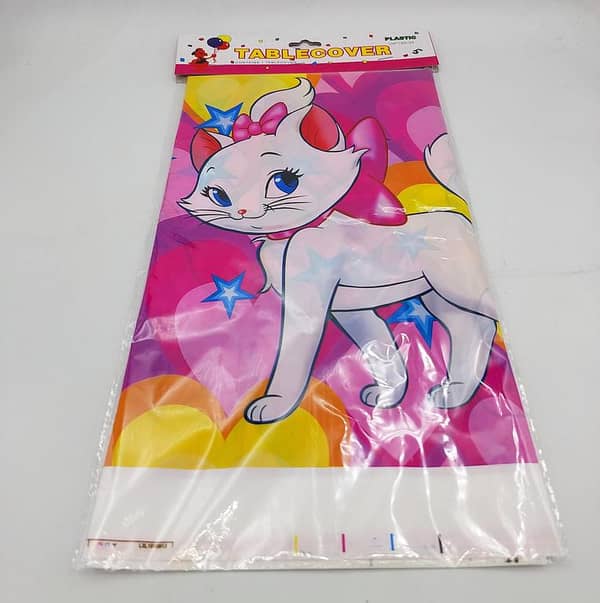 Cat Theme Plastic Table Cover for Table Decoration - 108 cm x 180 cm