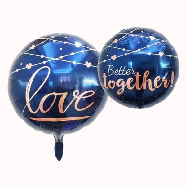 Blue Love Better Together Foil Balloon for Anniversary Celebrations - 22 Inch