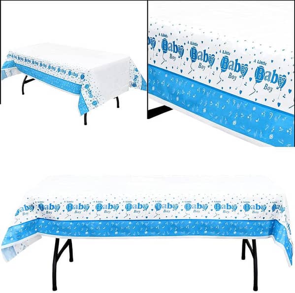 Baby Boy Themed Table Cover - 108 cm x 180 cm