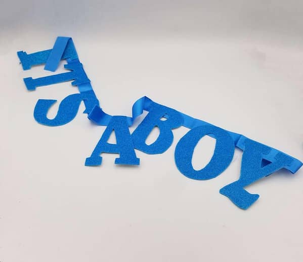 Foamic Word Banner: It's a Boy for Baby Shower Party Decorations