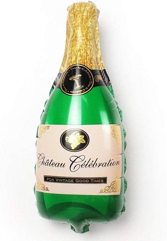 Bottle and Glass Foil Balloon for Party Decoration - Mini Size Foil Balloon - Single Pack