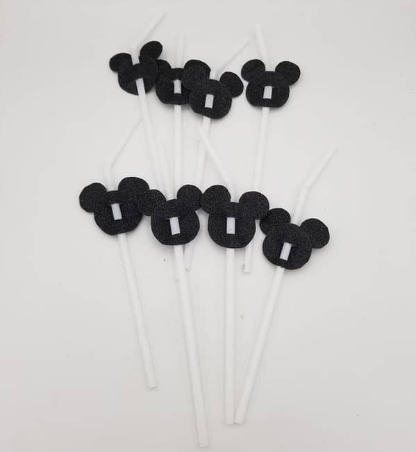 Mickey Mouse Straws - Set of 8 Plastic Straws