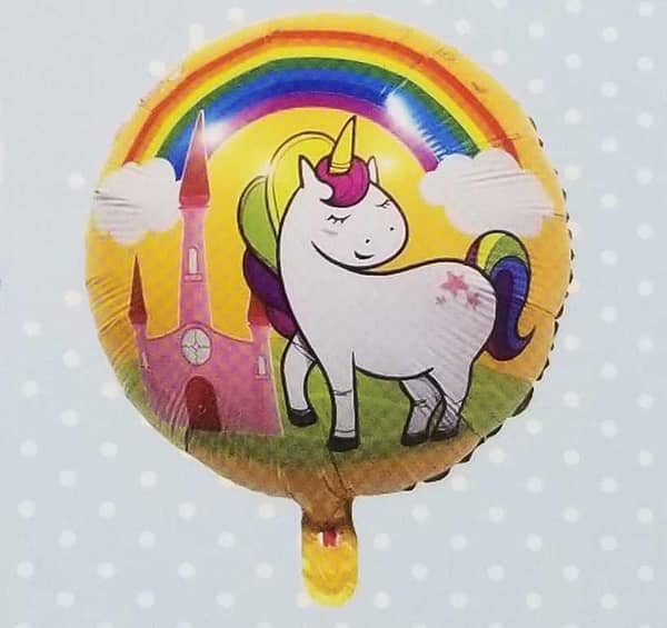 18 Inch Unicorn Foil Balloon - Yellow Color - Single Balloon for Girls' Theme Party Decoration