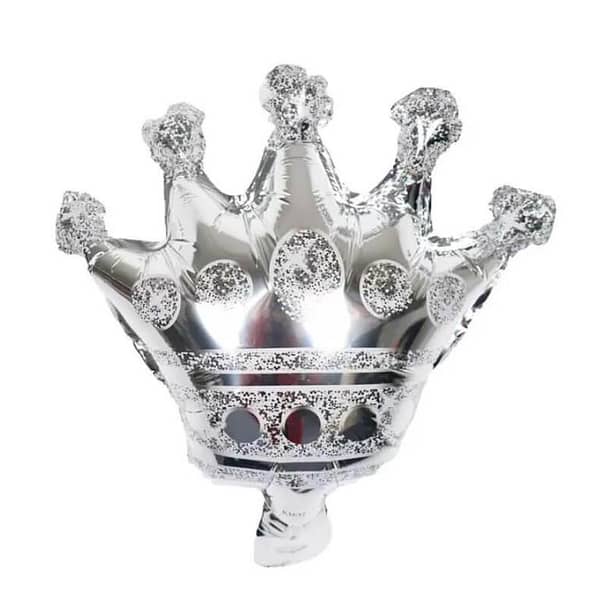13-Inch Mini Silver Crown Foil Balloon
