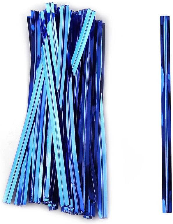 500-Pack Twist Ties for Gift Wrapping - 4 Inch Metal Ties in Various Colors