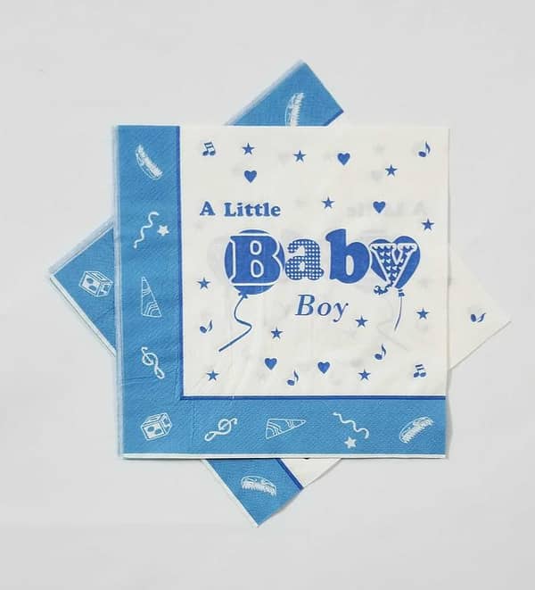 Pack of 20 Baby Boy Theme Napkins for Parties