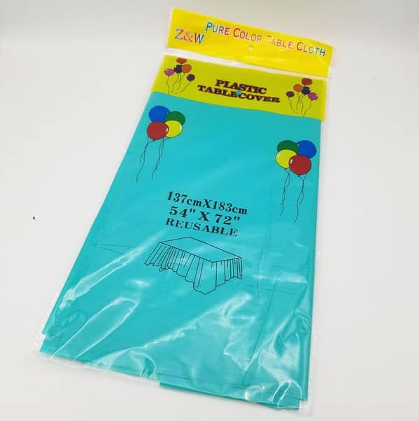 Seagreen Plastic Table Cover - 54" x 72" Size