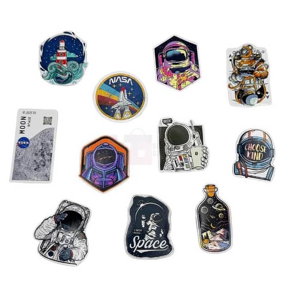 Multicolor Space Explorer Vinyl Decals - Set of 11 Stickers for Everyone