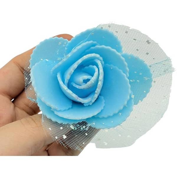 Glitter Foamic Roses - 25-Pack of Unisex Artificial Flowers
