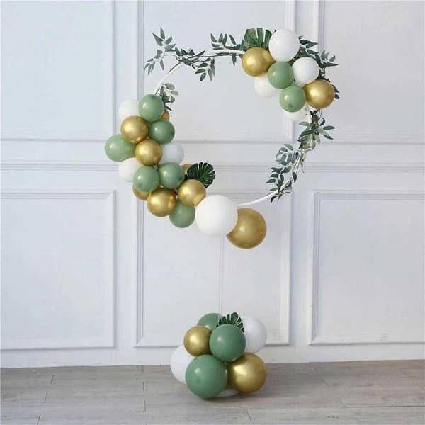 Baby Shower and Wedding Round Balloon Stand with Ring Design
