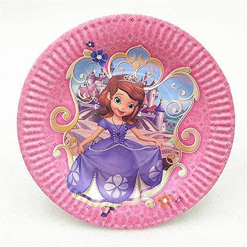 Pack of 10 Princess Sofia Paper Plates - 7 Inch Size