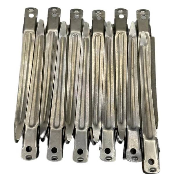 Pack of 12 Silver Metal Alligator Hair Clips - 3.5 Inches Long, Unisex