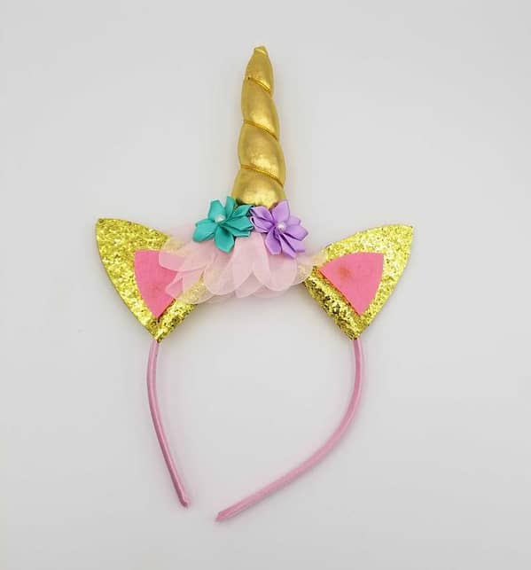 Unicorn Headband for Birthday Parties - Adjustable Hair Band and Tiara